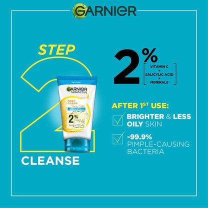 Garnier Fast Clear Anti-Acne Routine Bundle