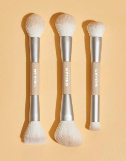 SheGlam Glam 101 Face Essentials Brush Set with Bag